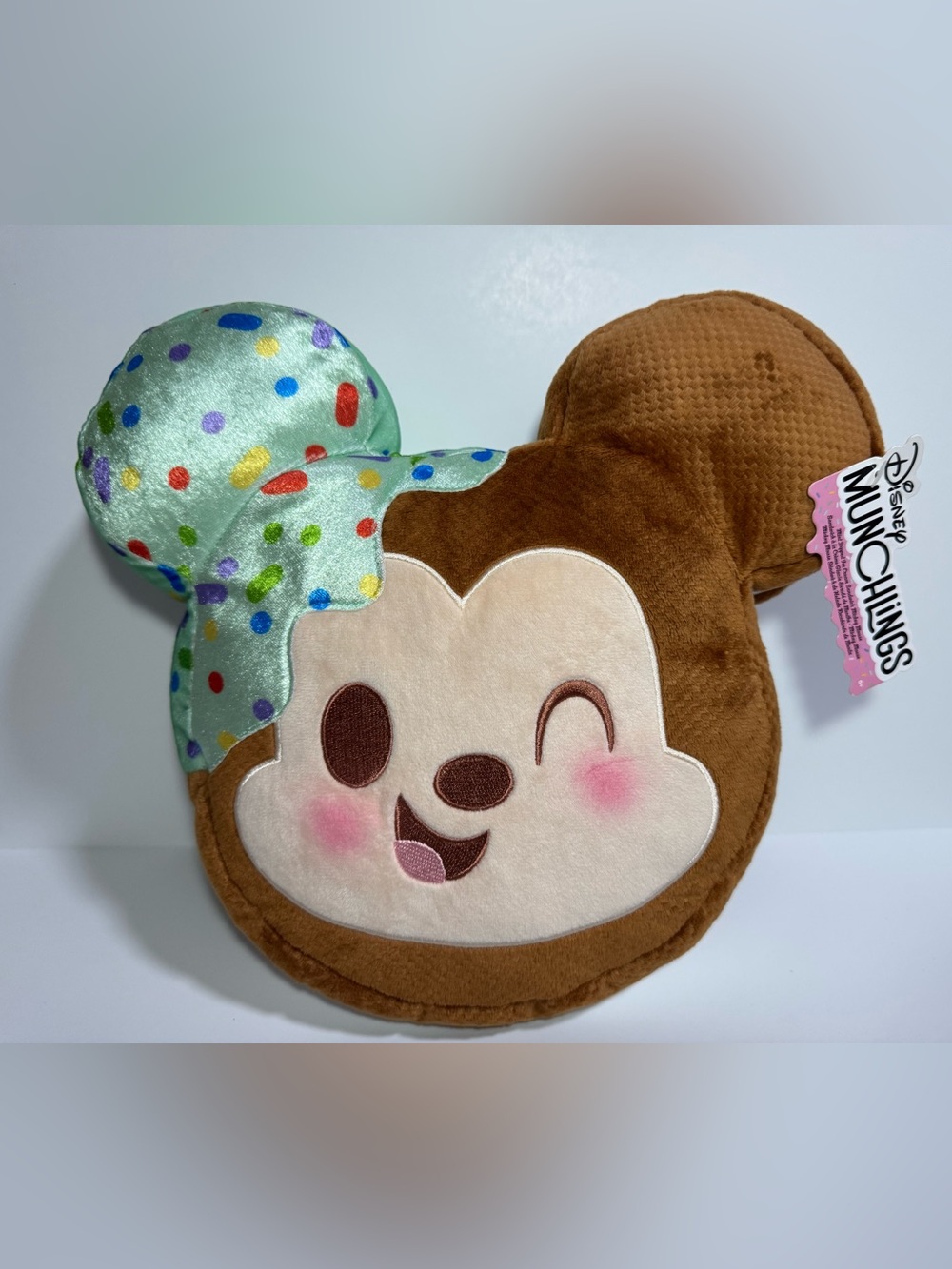 Disney Munchlings Mint Dripped Ice Cream Sandwich Mickey Mouse 11” Plush NWT